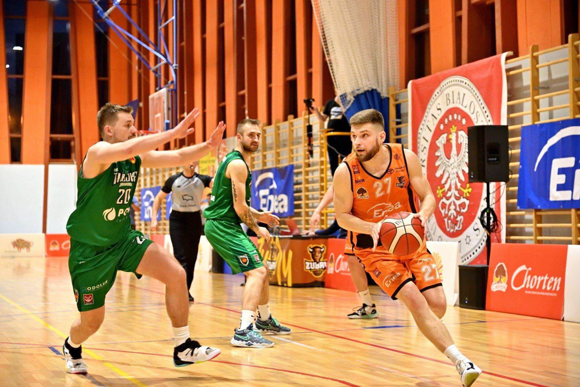 Artykuł na temat: I runda Play OFF | 12.04.2023  Żubry Chorten Białystok vs. UKS Trójka Żyrardów 68:72