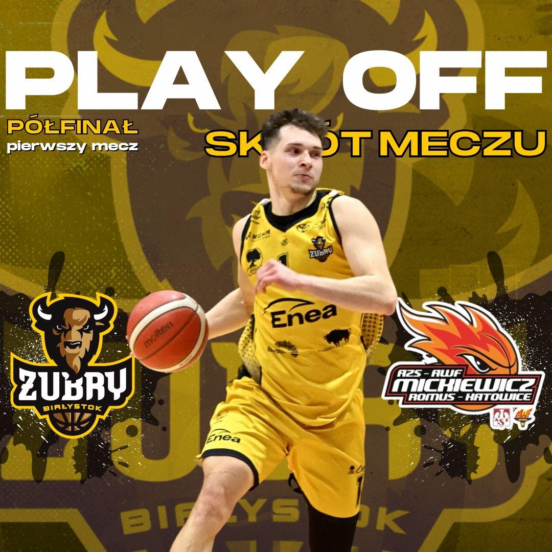 Artykuł na temat: Skrót meczu [PLAY OFF] Żubry Chorten Białystok vs AZS AWF Mickiewicz Romus Katowice 55:65 [07.05.2025]